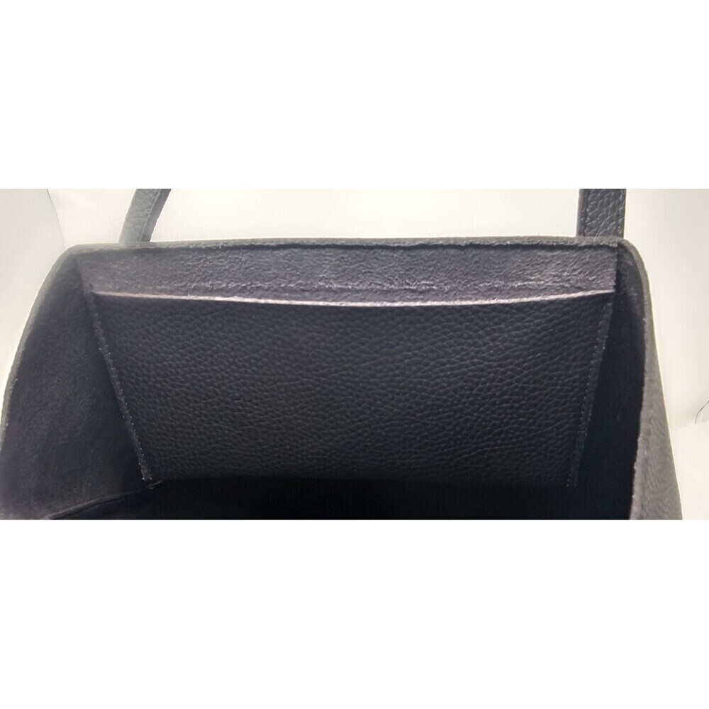 Vince Camuto Luck Tote Vegan Pebbled Leather Carryall Bag Purse Black Grey - Picture 13 of 16